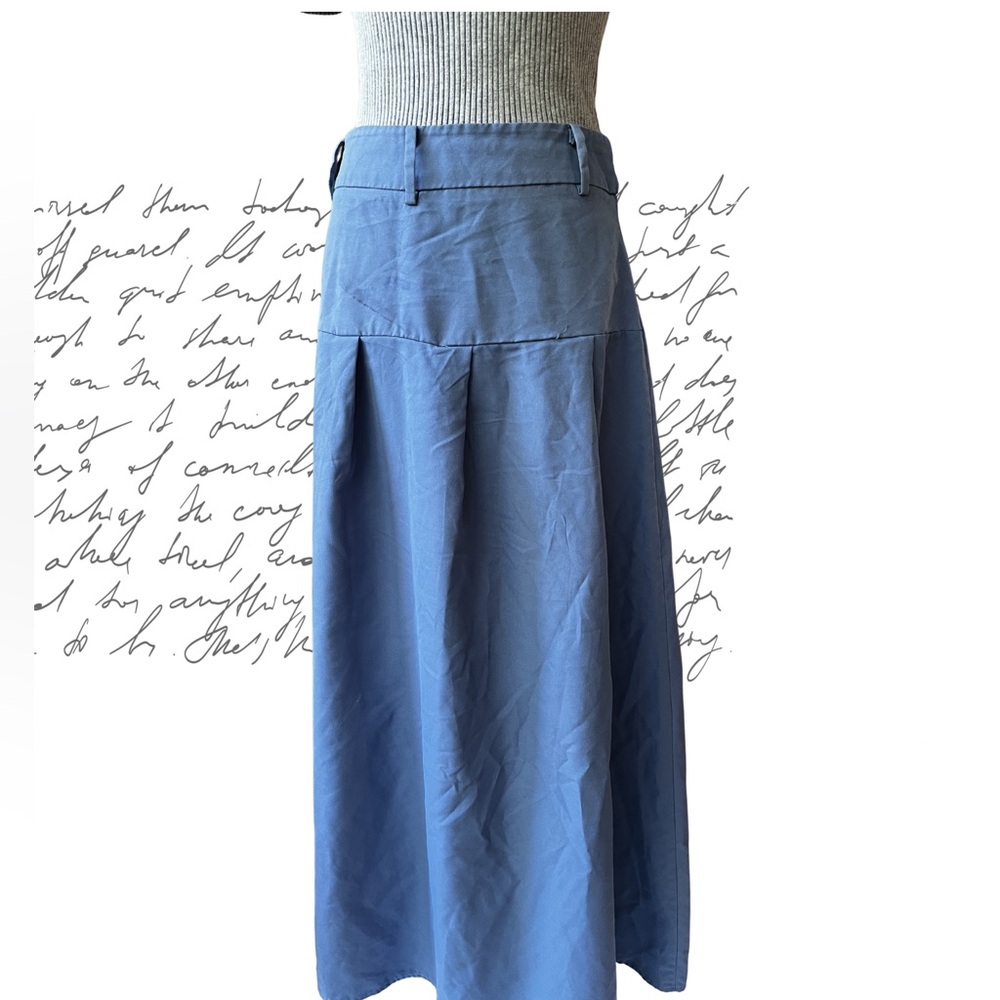 SHEIN Blue High-Waist Maxi Skirt